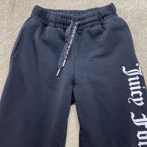 Juicy Couture Sweatpants Womens Small Black Forever 21 Graphic Joggers Fleece - Picture 8 of 11